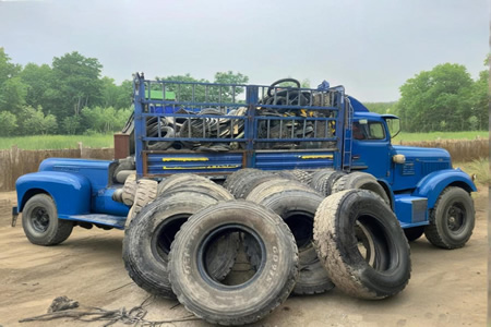 废旧大钢丝胎回收价格微降15元/吨